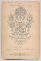 cca 1890 Tisza Kálmán (1830-1902) miniszterelnök, MTA tag portréja Ellinger Ede budapesti műterméből...