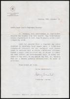 1993-1994  Habsburg Ottó illetve titkárnője, Gelsey Erzsébet aláírása magyar személy részére írt 2 d...