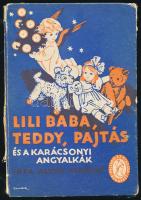 Altay Margit: Lili baba és Teddy, Pajtás és a karácsonyi angyalkák. Illusztrálta Benedek Kata. Bp., é.n, Palladis. Kiadói kartonált papírkötés, kissé viseltes állaptban, sérült gerinccel, kopottas borítóval, Altay Margit Ex Libris-szével.