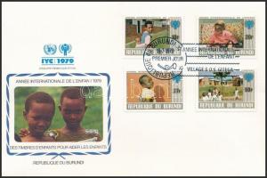 Nemzetközi Gyermekév sor + blokk 2 db FDC-n International Year of Children + block 2 FDC