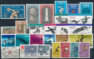 Olimpia motívum 1969-1972 európai országok kiadásai: 27 klf bélyeg, Olympics 1969-1972 European coutries 27 stamps