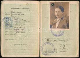 1927 Magyar útlevél ötször hosszabbítva /Hungarian passport