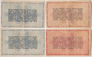 1946. 7db-os vegyes adópengő bankjegy tétel, közte fordított címeres és "AMELYEKNEK" T:III...