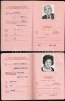 cca 1970 2 db vörös útlevél eltérő méretben / 2 passport for communist countries