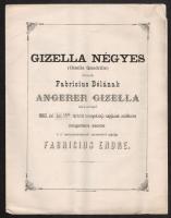 1883 Gizella négyes esküvői alkalmi kotta
