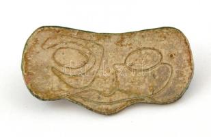 Ezüst(Ag) kitűző, jelzett, 3x1,5 cm, nettó: 3,2 g