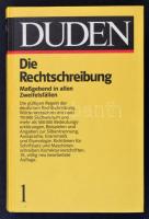 Duden 1. Die Rechtschreibung der deutschen Sprache und der Fremdwörter. Mannheim-Wien-Zürich, 1986, Dudenverlag. Kiadói kartonált papírkötés, német nyelven. / Paperbinding, in german language.