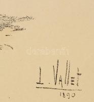 Louis Vallet (1856-1940) Lovas nő litográfia / cca 1880 Horse rider woman lithography. 26x34 cm