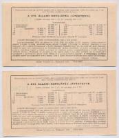 Budapest 1950. "Fél Állami Sorsjegy - XVI. Állami Sorsjáték" sorsjegy, ára 3Ft (2x) A és B...