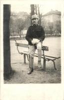 1916 Magyar katona Königgrätz-ban / WWI Hungarian soldier in Hradec Králové, photo (EB)