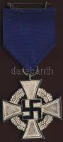 Német 3. Birodalom 1938-1944. "Dienstauszeichungen 2. Stufe für 25 Jahre" ezüst szalaggal, eredeti díszdobozban T:1/2