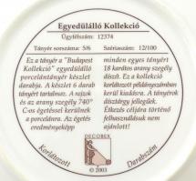 Decopex tányér Mindszet, Szent Imre kápolna képével, matricés, jelzett, hibátlan, tanusítvánnyal, d:...