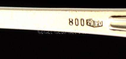 Ezüst(Ag) fűszerkanál, jelzett, h: 13 cm, nettó: 15,4 g