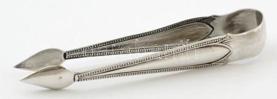 Ezüst(Ag) cukorcsipesz, jelzett, h: 10,5 cm, nettó: 17,8 g