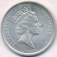 Gibraltár 1992. 14Ecu/10Ł Ag "II. Ezsébet" T:1-,2 Gibraltar 1992. 14Ecu/10 Pounds Ag "Elisabeth II" C:AU,XF