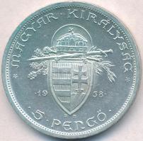 1938. 5P Ag "Szent István" T:1- kis ph., karc
Adamo P8.1