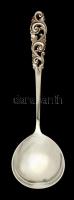 Ezüst(Ag) ornamentikus mintával díszített kanál, jelzett, h: 19 cm, nettó: 41,4 g