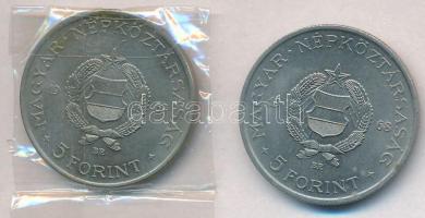 1967. 5Ft alpakka + 1968. 5Ft alpakka "Kossuth" T:1-,2