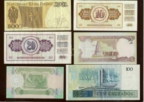 Kis tétel bankjegy egész világ 16db T:I   + 8db T:II,III