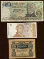 Kis tétel bankjegy egész világ 16db T:I   + 8db T:II,III