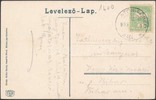 Balatonfüred, Balaton tó hidegfürdővel, csónakázók, Baross gőzös, Koller Károly József kiadása (EK)