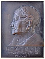 Csillag István (1881-1968) 1928. Rákosi Szidi - Aetatis Svae színésznő Br emlékplakettje, hátoldalán LUDVIG BPEST gyártói jelzéssel (59x77mm) T:2