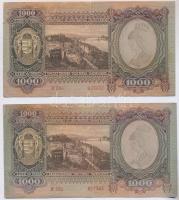 1943. 1000P (2x) T:III szép papír