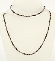 Ezüst(Ag) fonott nyaklánc, jelzett, h: 41,5 cm, nettó: 5,7 g
