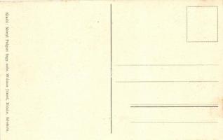 Mány, Református templom és iskola utcaképpel, Wokaun József felvétele