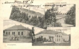 Alcsút, József főhercegi kastély és udvari részlete, Községháza, kiadja Weisz Manó (kis szakadás / small tear)