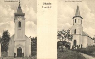 Csabdi, Református és Ágostoni hitvallású Evangélikus templom, Wokaun József felvétele