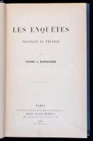 Pierre du Maroussem: Les Enquétes. Pratique et Théorie. Bibliothéque générale des Sciences sociales....