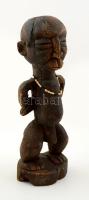 Faragott afrikai fa figura, nyaklánccal, m:28 cm