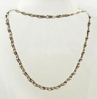 Ezüst(Ag) fonott golyós nyaklánc, jelzett, h: 40 cm, 17,1 g