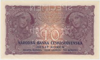 Csehszlovákia 1927. 10K "SPECIMEN" perforációval T:I-,II
Czechoslovakia 1927. 10 Korun wi...
