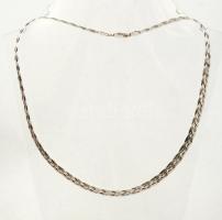 Ezüst(Ag) fonott nyaklánc, jelzett, h: 45 cm, nettó: 10 g