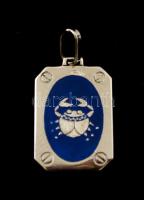 Ezüst(Ag) rák csillagjegyet ábrázoló függő, jelzett, 2,5x1,2 cm, bruttó: 1,8 g