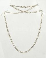 Ezüst(Ag) figaro nyaklánc, jelzett, h: 55 cm, nettó: 6,1 g