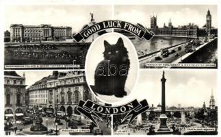 32 db RÉGI angol városképes lap; sok London / 32 mostly pre-1945 British town-view postcards; with m...
