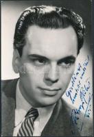 Rátonyi Róbert (1923-1992) színművész aláírása az őt ábrázoló fotón