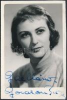 Gordon Zsuzsa (1929-) Jászai Mari-díjas magyar színésznő aláírása az őt ábrázoló fotón