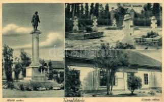 Tiszaföldvár, Hősök szobra, Hősök temetője, Leventeotthon, kiadja György József (EK)