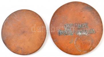 Simorka Sándor (1961-) DN "Hűség a városhoz" Br emlékplakett (79mm) + DN "Testnevelés...