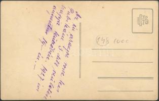 1927 Kutyafogat, gyerekkocsi kutyával, feliratozott fotólap, 9x14 cm