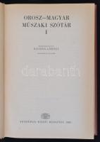 Orosz-magyar műszaki szótár I-II, Magyar-orosz műszaki szótár I-II. Szerk.: Katona Loránt. Bp., 1975...