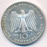 Németország 1993F 10M Ag "1000 éves Potsdam" műanyag tokban angol és német nyelvű tanúsítv...