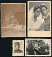 1909-1954 5 db katonai fotó, különböző méretben
