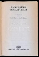 Német-magyar, magyar-német műszaki szótár I-II. Szerk.: Nagy Ernő, Klár János Bp., 1992, Akadémiai K...