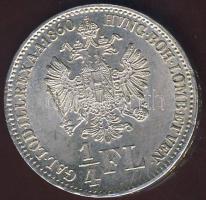 Ausztria/magyar verdejel 1860B 1/4Fl Ag T:1/2+