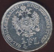 Ausztria/magyar verdejel 1859B 1/4Fl Ag T:2+
